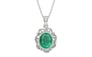Sterling Silver Emerald Pendant Limited Quality (P5)