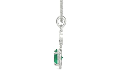Sterling Silver Emerald Pendant Limited Quality (P6)