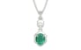 Sterling Silver Emerald Pendant Limited Quality (P6)