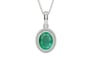 Sterling Silver Emerald Pendant Limited Quality (P7)