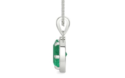 Sterling Silver Emerald Pendant Limited Quality (P8)