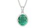 Sterling Silver Emerald Pendant Limited Quality (P8)