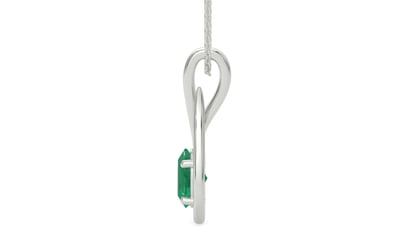 Sterling Silver Emerald Pendant Limited Quality (P9)