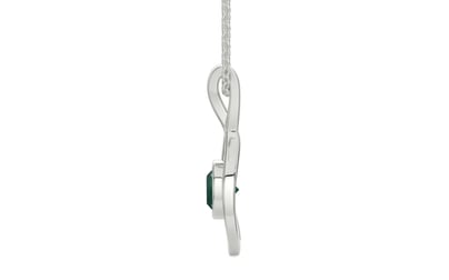 Sterling Silver Emerald Pendant Prime Quality (P1)