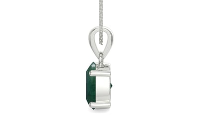 Sterling Silver Emerald Pendant Prime Quality (P10)