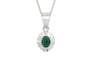 Sterling Silver Emerald Pendant Prime Quality (P11)