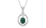 Sterling Silver Emerald Pendant Prime Quality (P2)