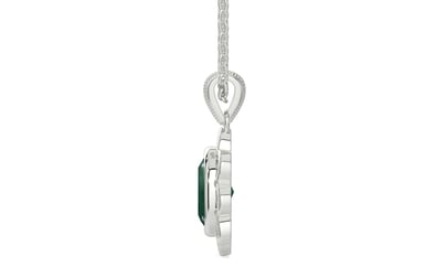 Sterling Silver Emerald Pendant Prime Quality (P3)