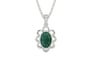 Sterling Silver Emerald Pendant Prime Quality (P3)