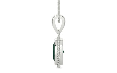 Sterling Silver Emerald Pendant Prime Quality (P7)