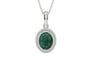 Sterling Silver Emerald Pendant Prime Quality (P7)