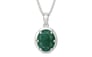Sterling Silver Emerald Pendant Prime Quality (P8)