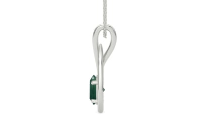 Sterling Silver Emerald Pendant Prime Quality (P9)