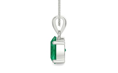 Sterling Silver Emerald Pendant Rare Quality (P10)
