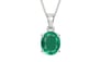 Sterling Silver Emerald Pendant Rare Quality (P10)