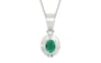 Sterling Silver Emerald Pendant Rare Quality (P11)