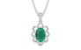 Sterling Silver Emerald Pendant Rare Quality (P3)