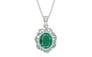 Sterling Silver Emerald Pendant Rare Quality (P5)