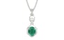 Sterling Silver Emerald Pendant Rare Quality (P6)