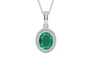 Sterling Silver Emerald Pendant Rare Quality (P7)