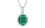 Sterling Silver Emerald Pendant Rare Quality (P8)