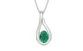 Sterling Silver Emerald Pendant Rare Quality (P9)