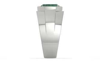 Sterling Silver Emerald Ring Fine Quality (R1)