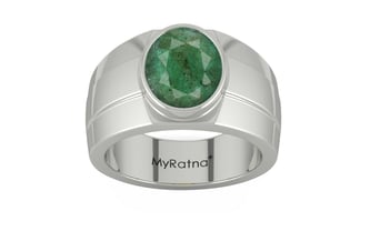 Silver Maragatham Stone Ring Price | Buy Sterling Silver Emerald Stone Ring