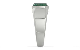 Sterling Silver Emerald Ring Fine Quality (R10)