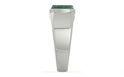 Sterling Silver Emerald Ring Fine Quality (R10)