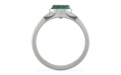 Sterling Silver Emerald Ring Fine Quality (R10)