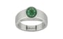 Sterling Silver Emerald Ring Fine Quality (R10)