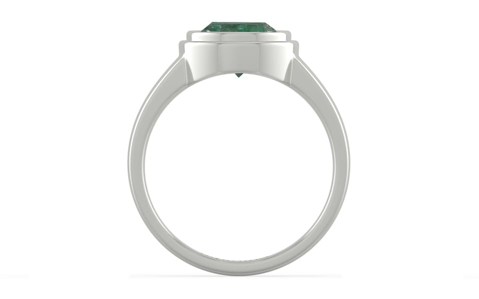 Sterling Silver Emerald Ring Fine Quality (R3)