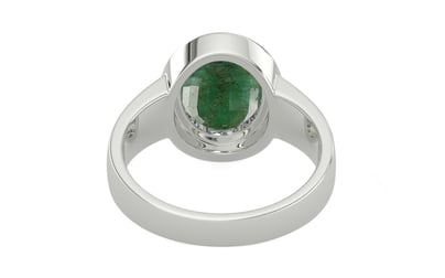 Sterling Silver Emerald Ring Fine Quality (R3)