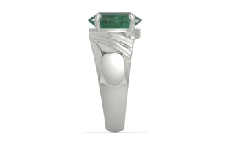 Sterling Silver Emerald Ring Fine Quality (R4)