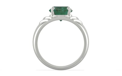 Sterling Silver Emerald Ring Fine Quality (R4)