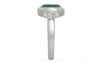 Sterling Silver Emerald Ring Fine Quality (R6)