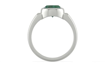 Sterling Silver Emerald Ring Fine Quality (R6)
