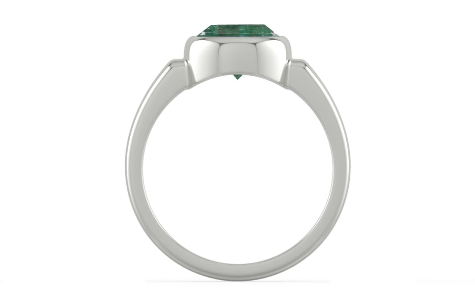 Sterling Silver Emerald Ring Fine Quality (R6)