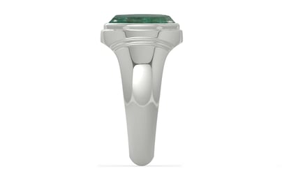 Sterling Silver Emerald Ring Fine Quality (R7)