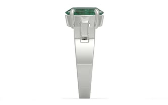 Sterling Silver Emerald Ring Fine Quality (R8)
