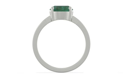 Sterling Silver Emerald Ring Fine Quality (R8)