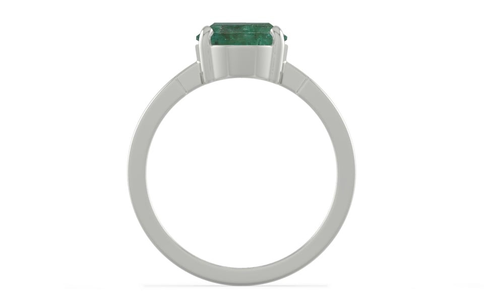 Sterling Silver Emerald Ring Fine Quality (R8)