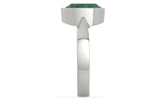 Sterling Silver Emerald Ring Fine Quality (R9)