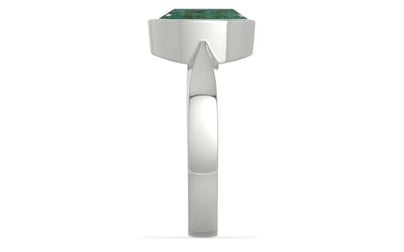 Sterling Silver Emerald Ring Fine Quality (R9)