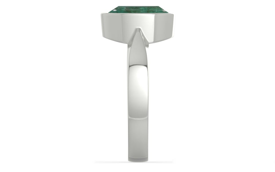 Sterling Silver Emerald Ring Fine Quality (R9)