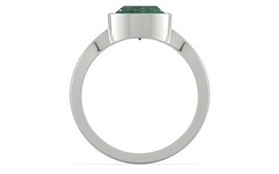 Sterling Silver Emerald Ring Fine Quality (R9)