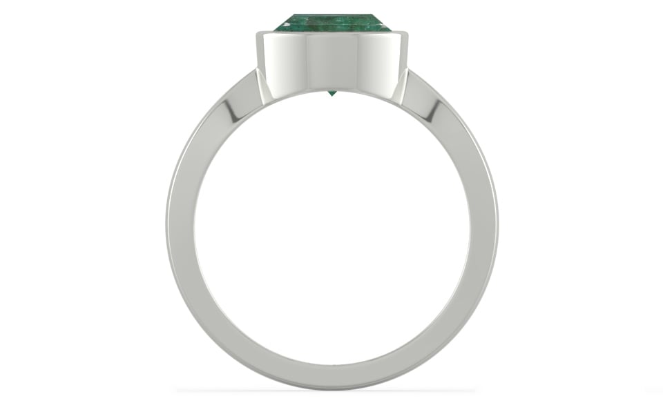 Sterling Silver Emerald Ring Fine Quality (R9)
