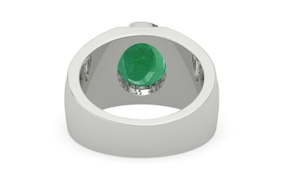 Sterling Silver Emerald Ring Limited Quality (R1)