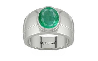 Sterling Silver Emerald Ring Limited Quality (R1)